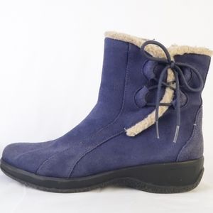 Clarks navy blue winter ankle boots SHA-07